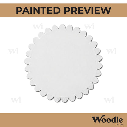 Plain Flower Base Cutout MDF Design 4