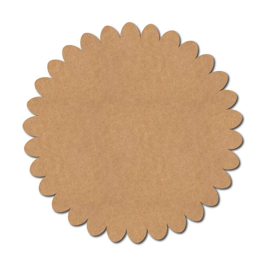 Plain Flower Base Cutout MDF Design 4