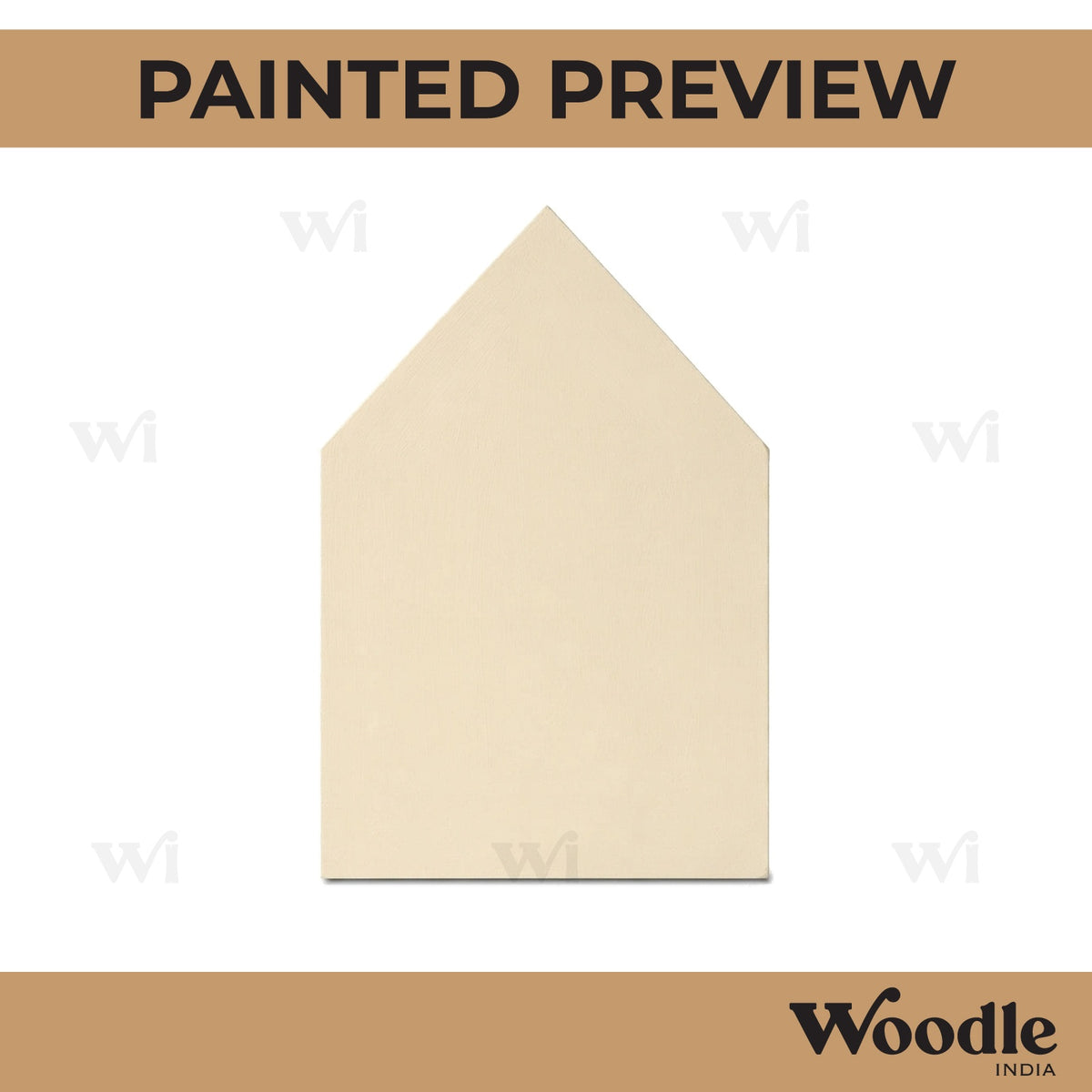 Plain Hut Cutout MDF Design 1