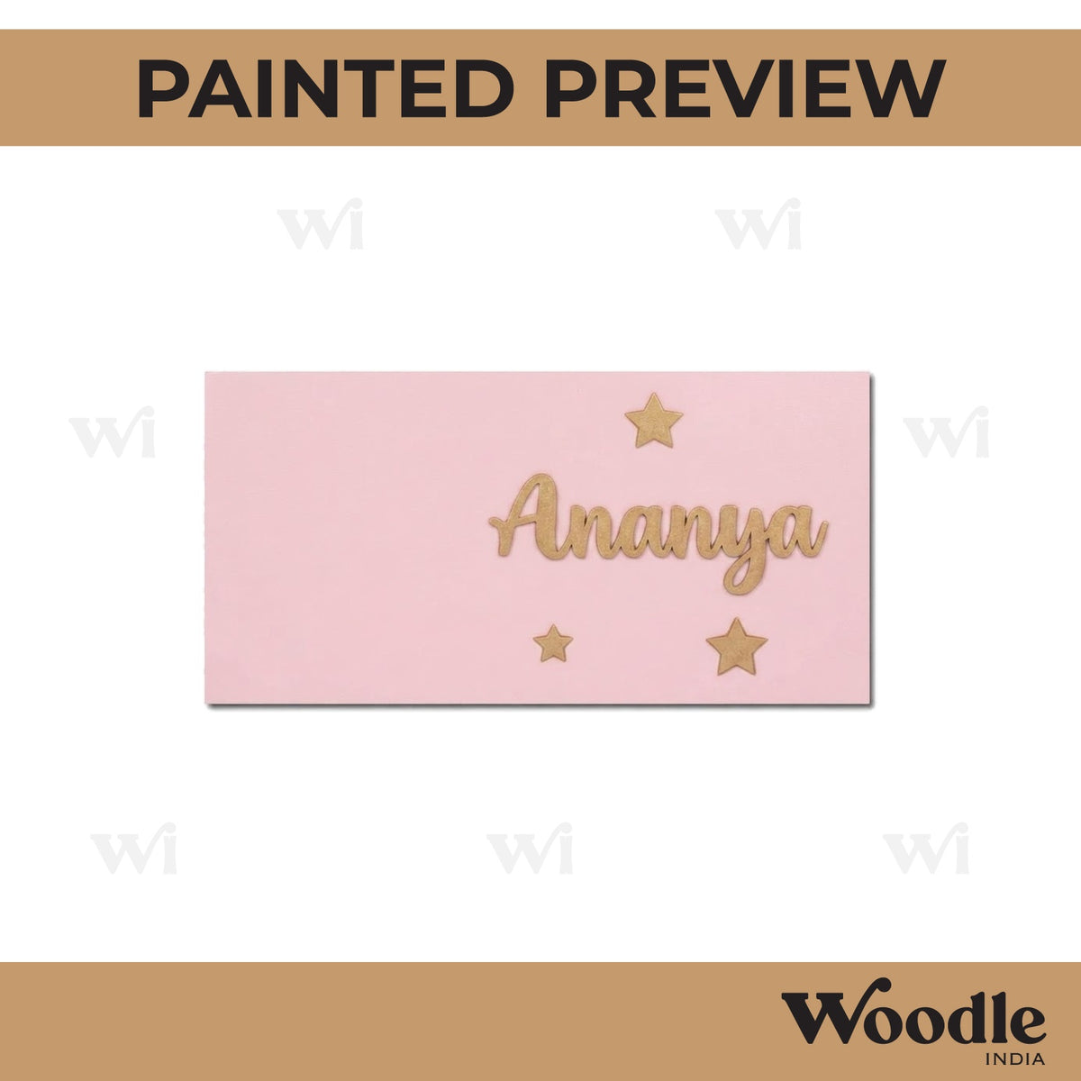 Plain Kids Nameplate MDF Design 1