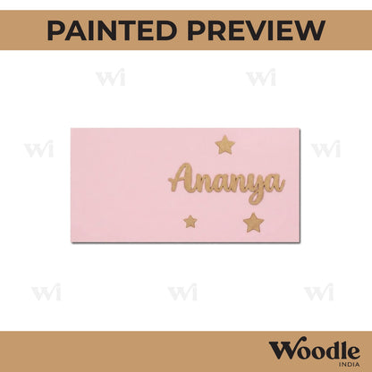Plain Kids Nameplate MDF Design 1