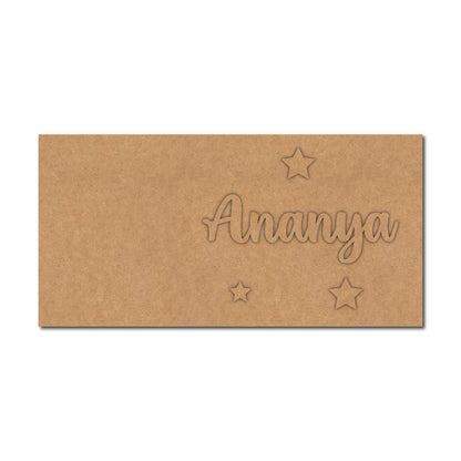Plain Kids Nameplate MDF Design 1
