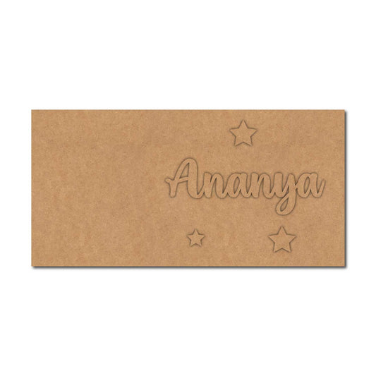Plain Kids Nameplate MDF Design 1