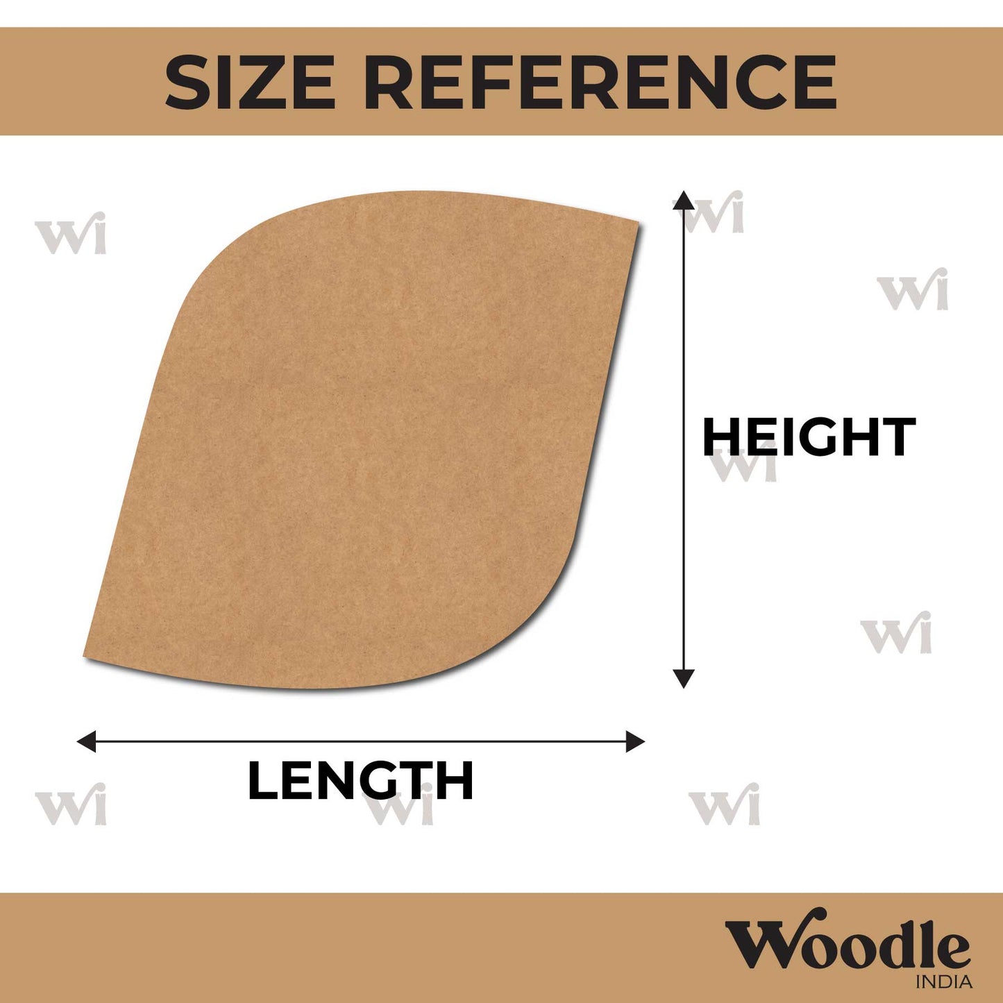 Plain Leaf Cutout MDF Design 1