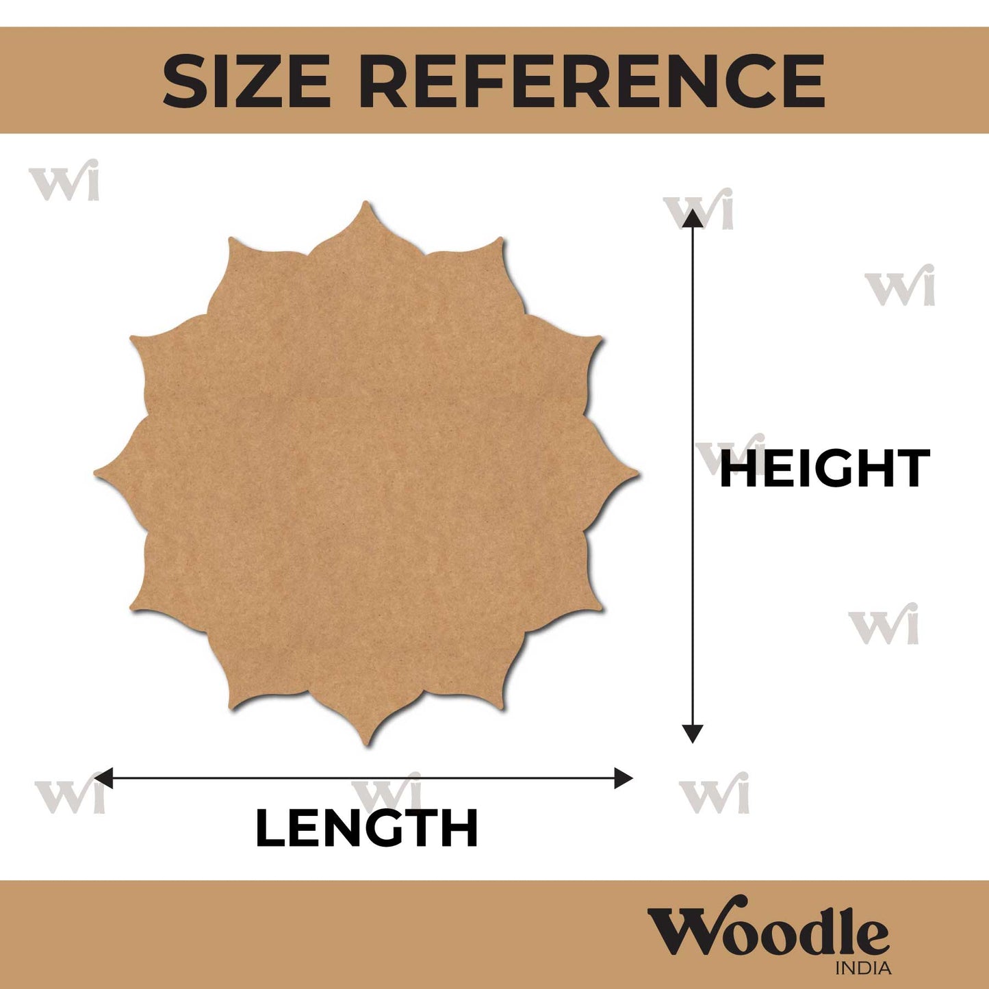 Plain Mandala Base Cutout MDF Design 2