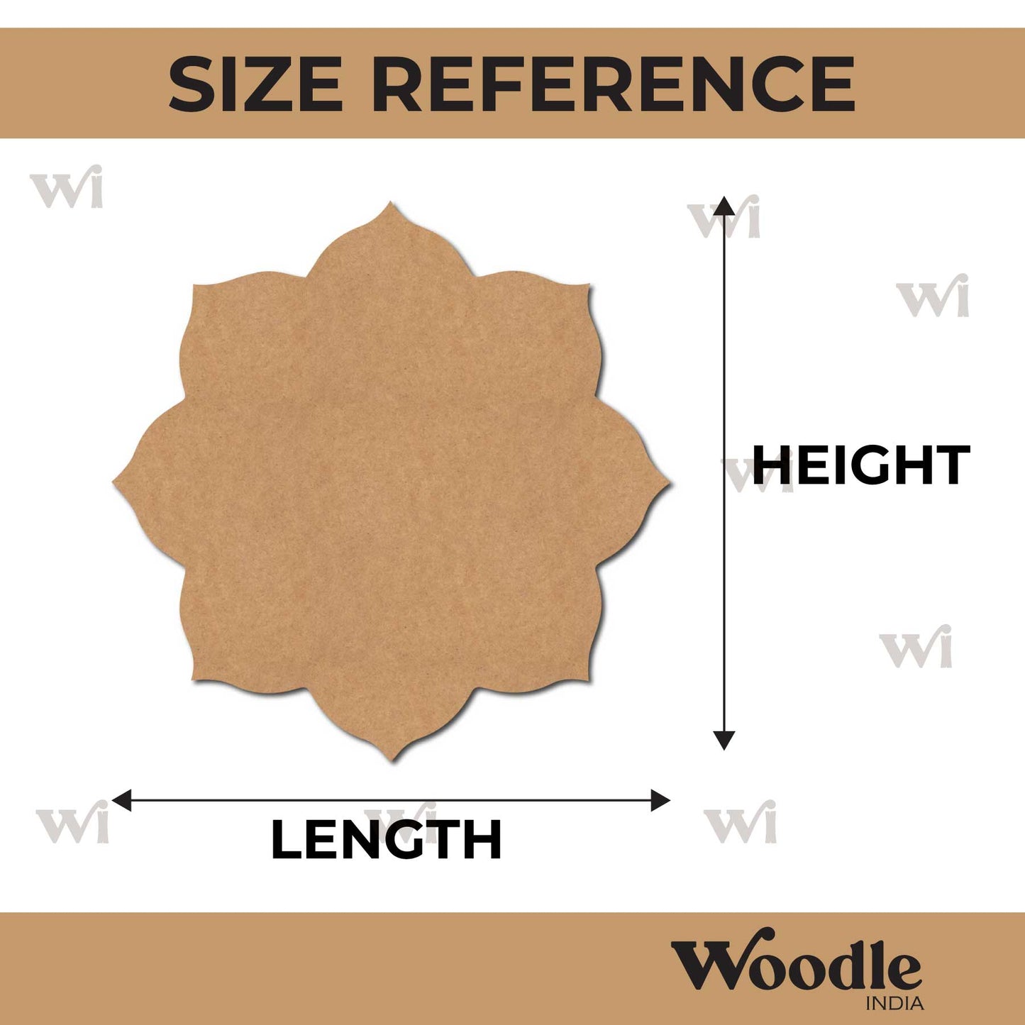 Plain Mandala Base Cutout MDF Design 3