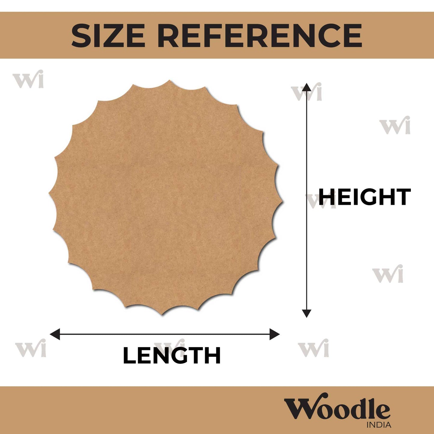 Plain Mandala Base Cutout MDF Design 5