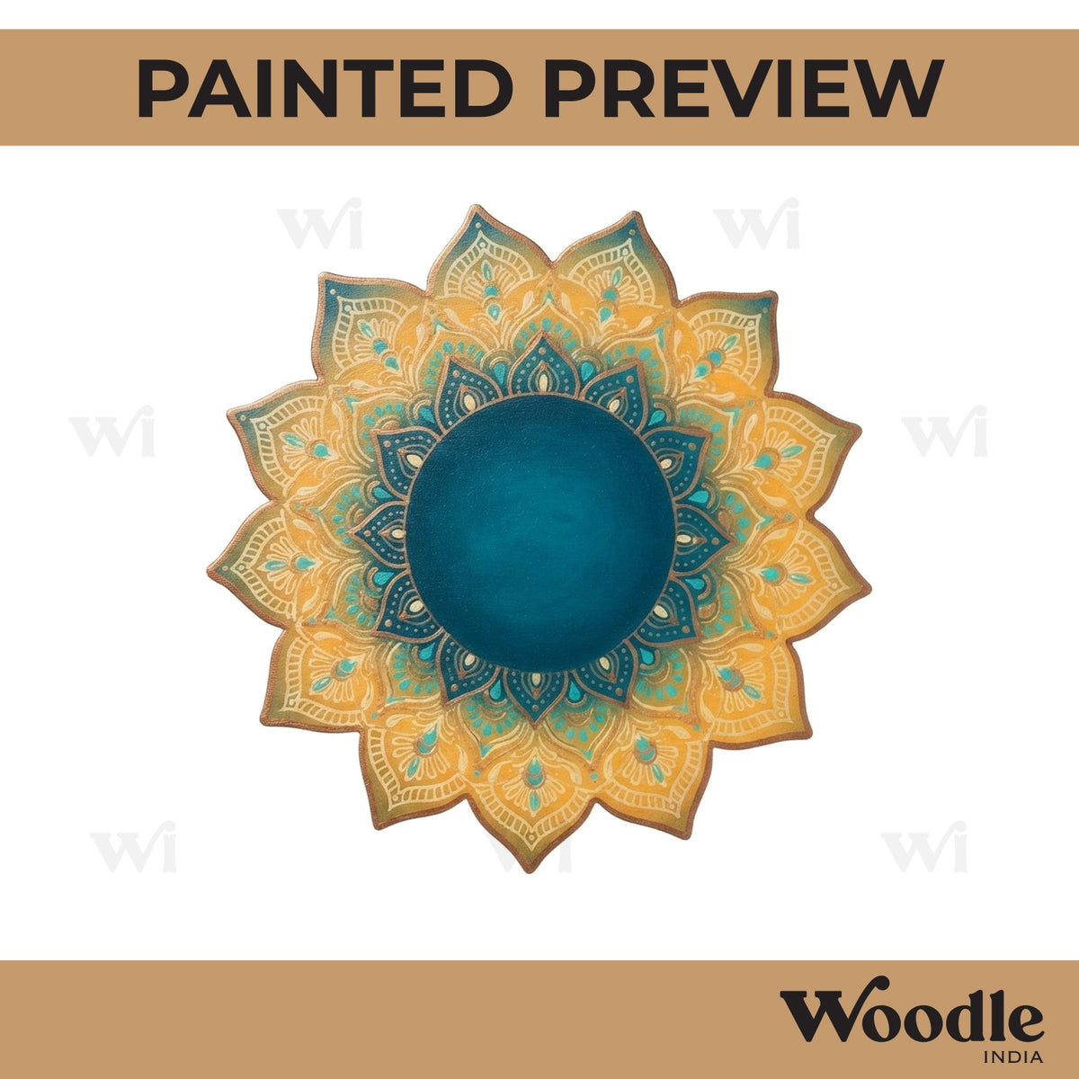 Plain Mandala Flower Cutout MDF Design 1