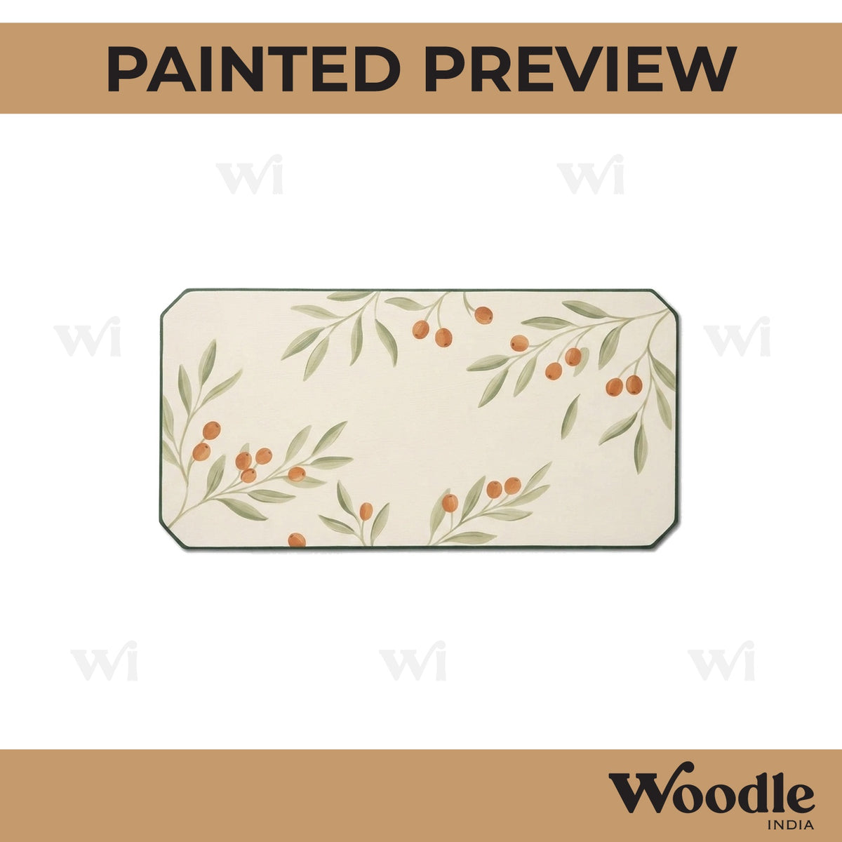 Plain Rectangle Base Cutout MDF Design 2