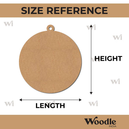 Plain Round Base With Hole Cutout MDF Design 1