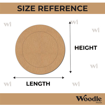 Plain Round Border Frame MDF Design 1