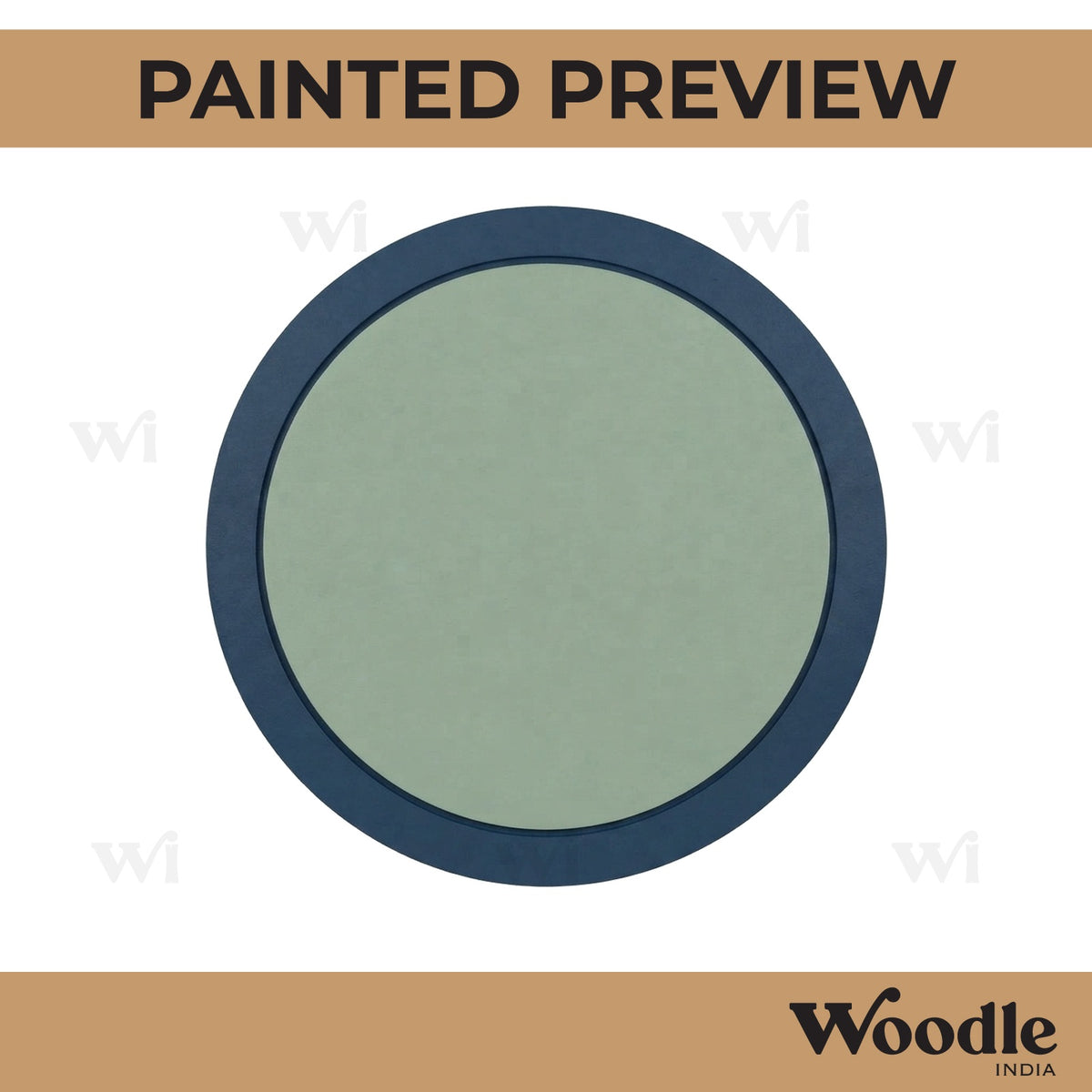 Plain Round Border Frame MDF Design 2