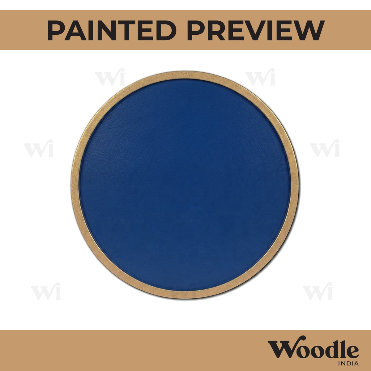 Plain Round Border Frame MDF Design 3