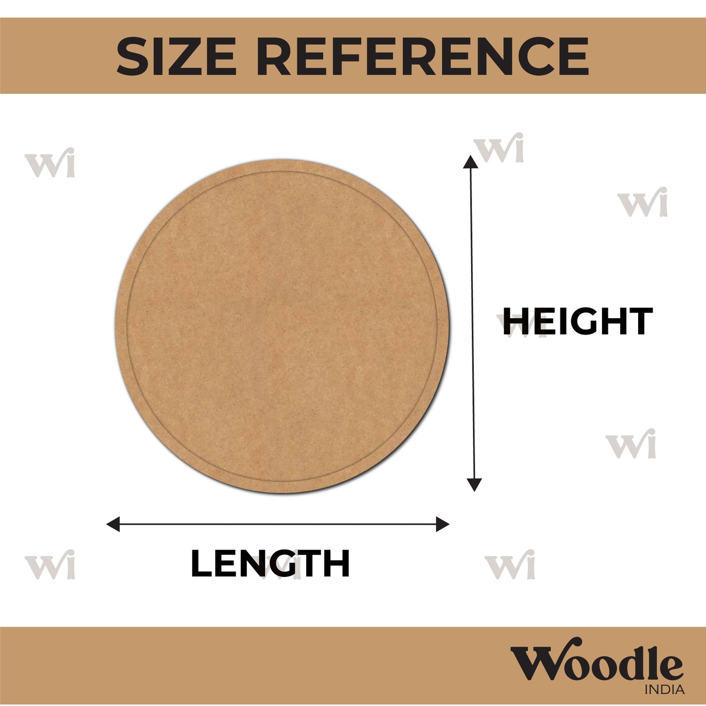 Plain Round Border Frame MDF Design 3