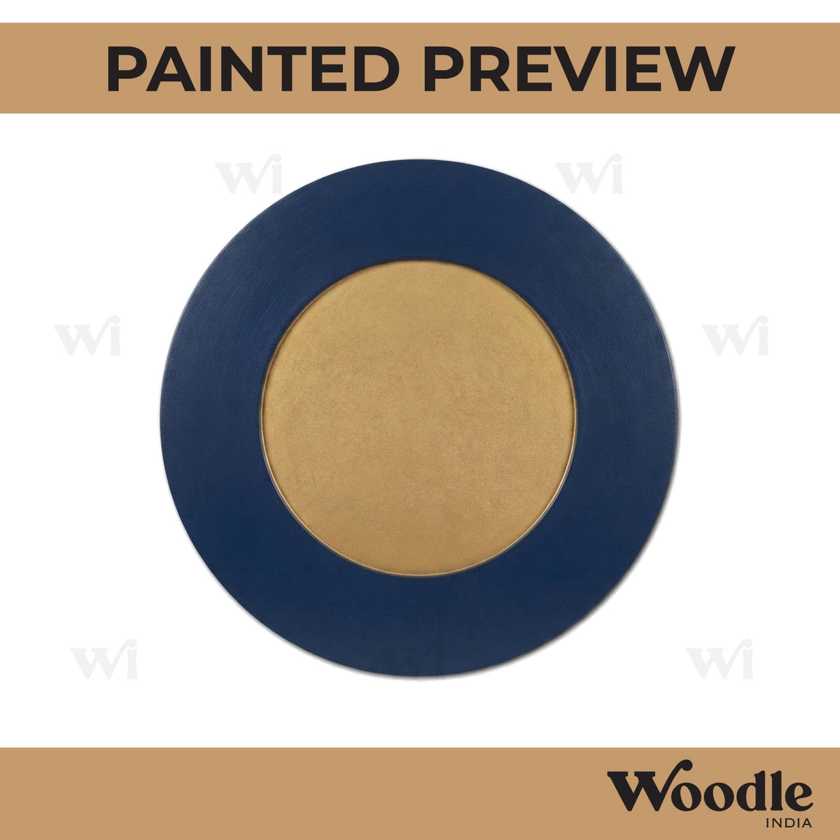 Plain Round Border Frame MDF Design 4