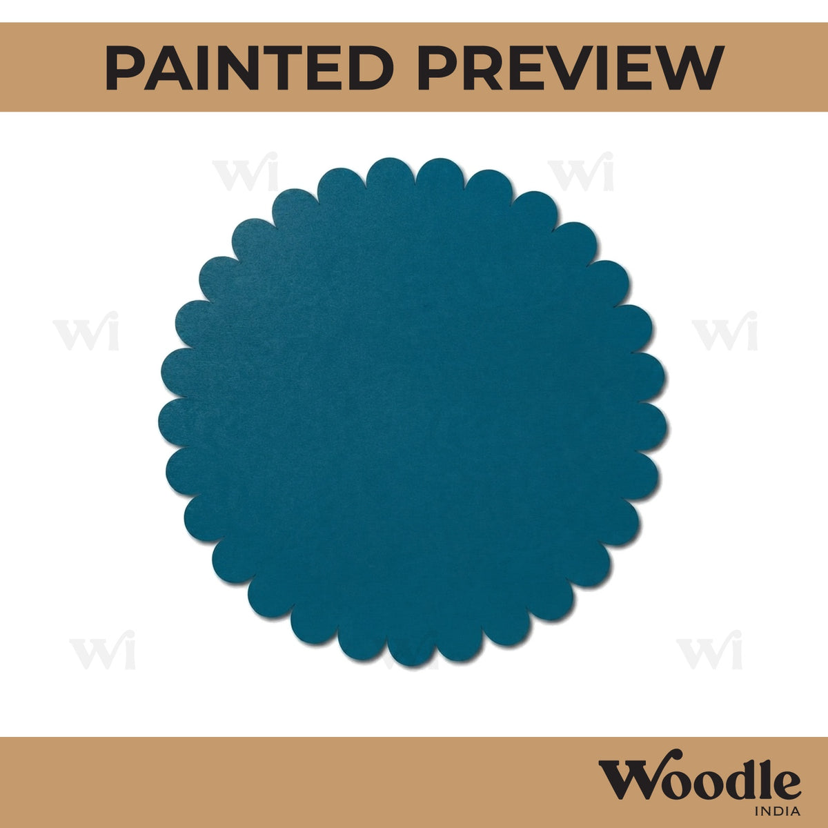 Plain Round Flower Cutout MDF Design 1