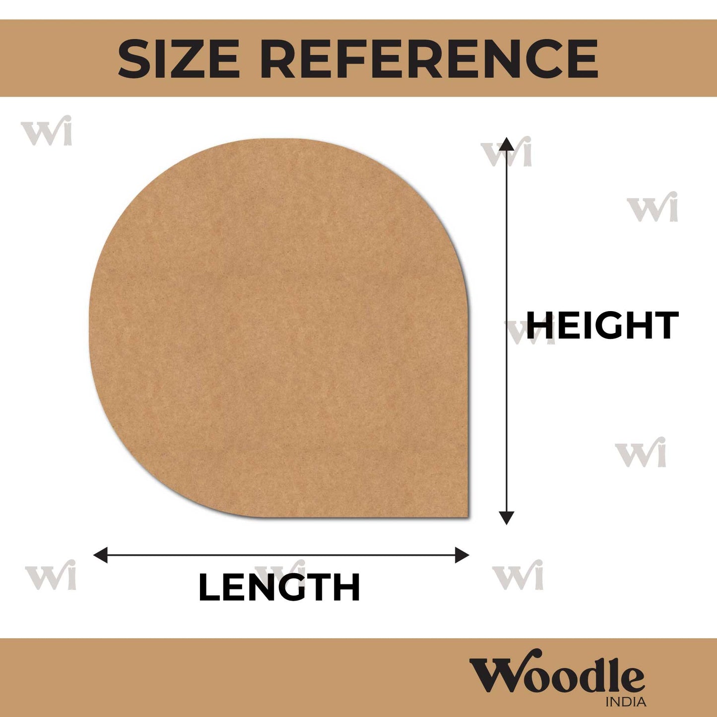 Plain Rounded Cutout MDF Design 1