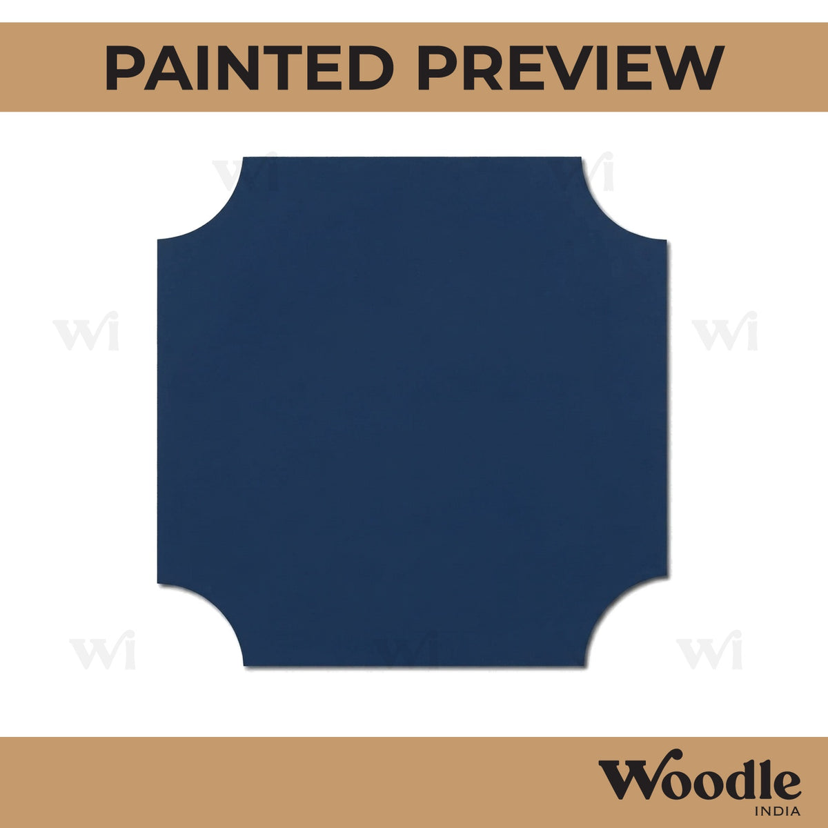 Plain Square Base Cutout MDF Design 3
