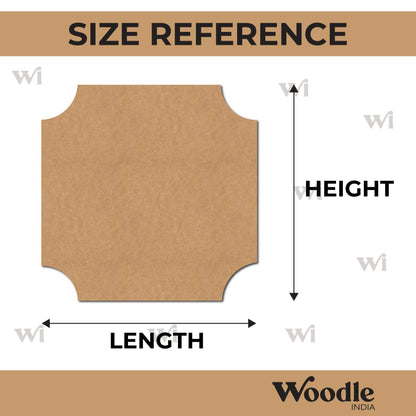 Plain Square Base Cutout MDF Design 3