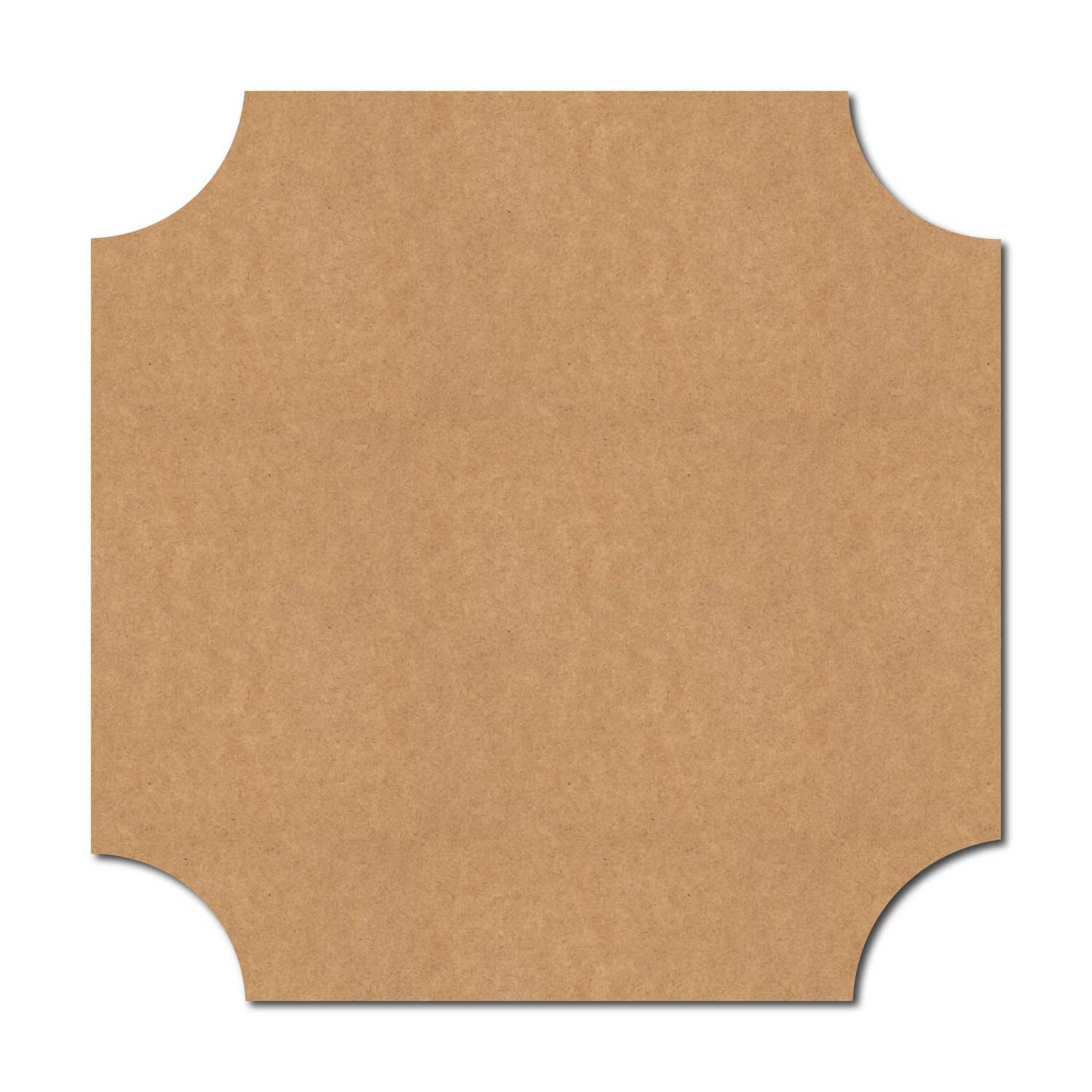 Plain Square Base Cutout MDF Design 3