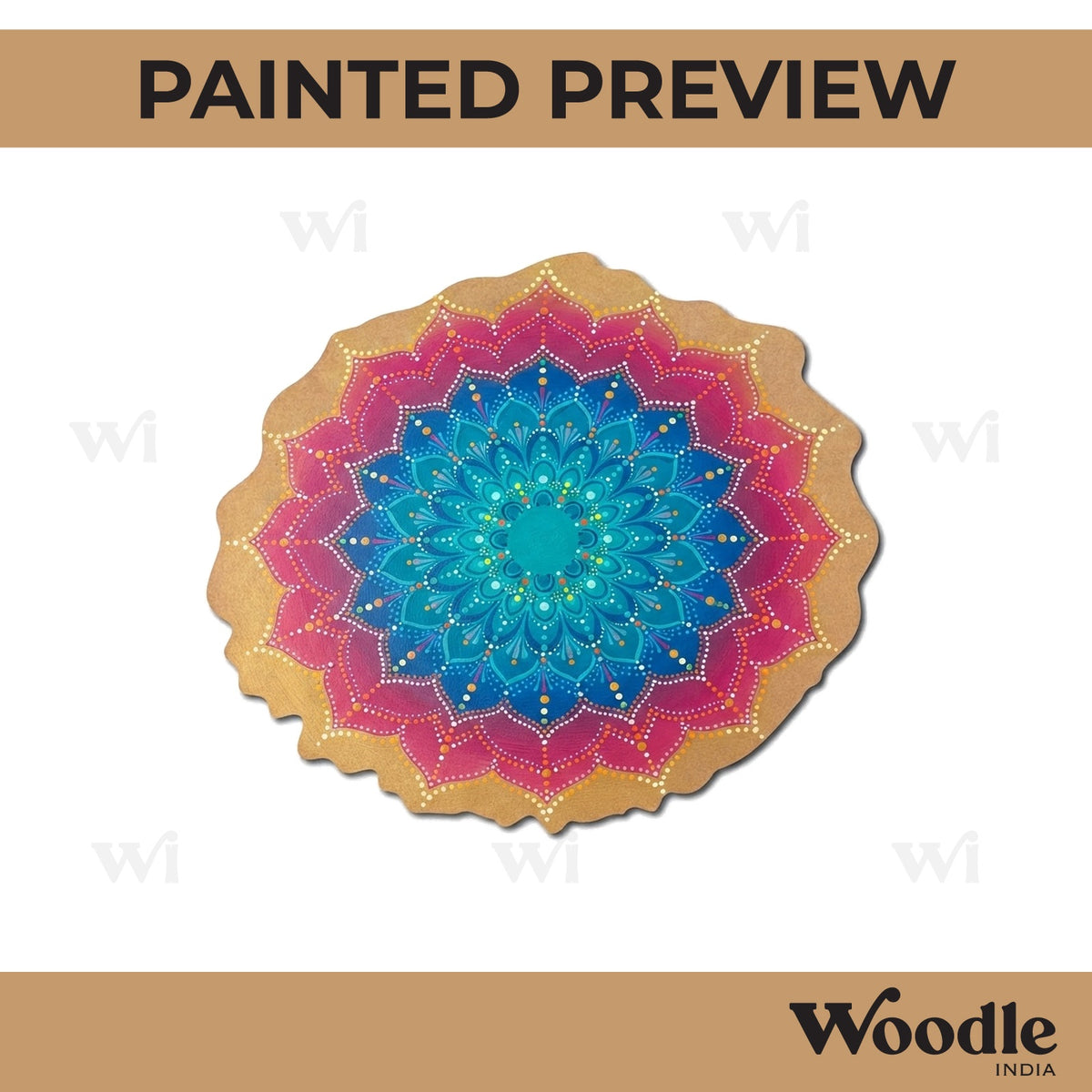 Plain Wooden Shape Oval Cutout MDF Design 1