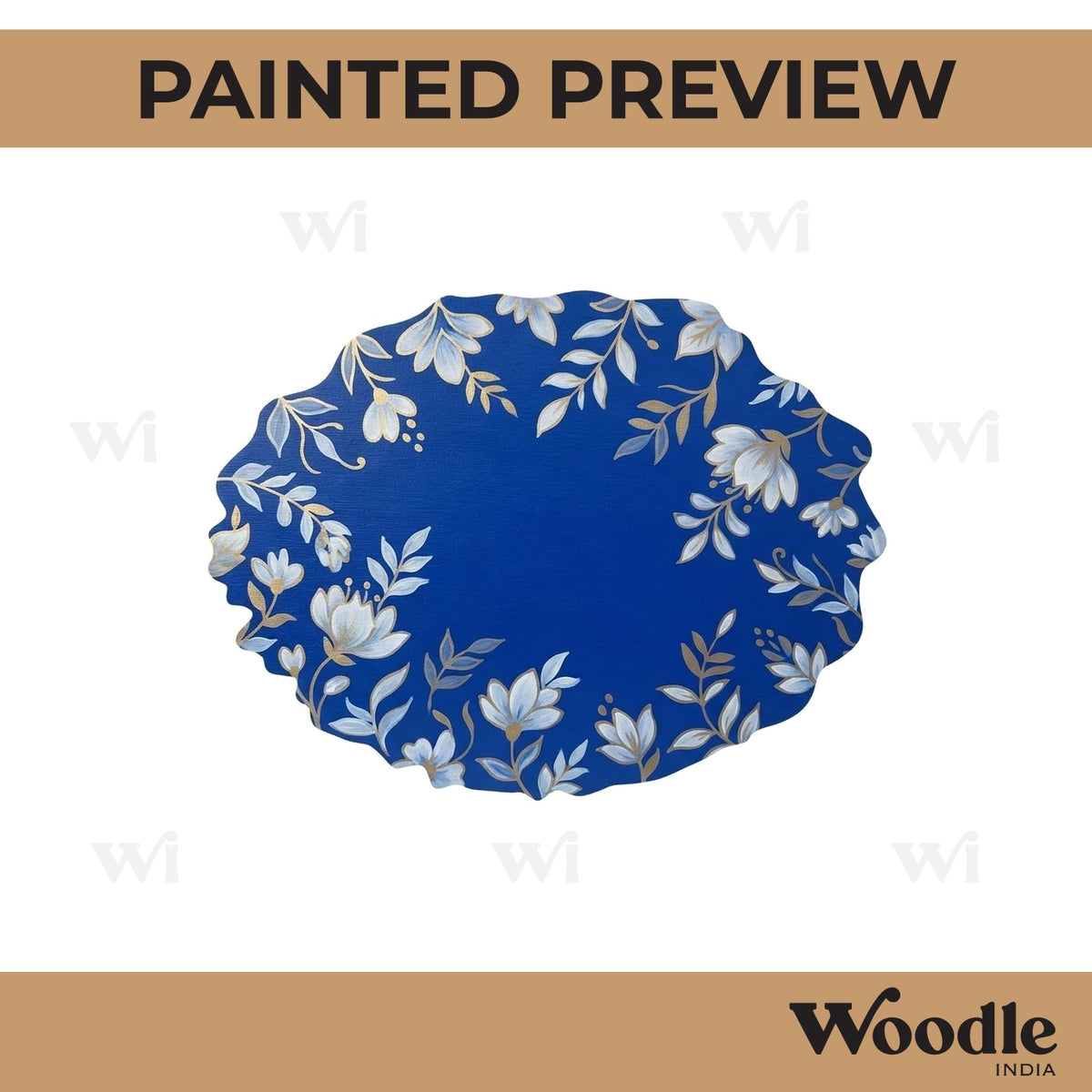 Plain Wooden Shape Oval Cutout MDF Design 2