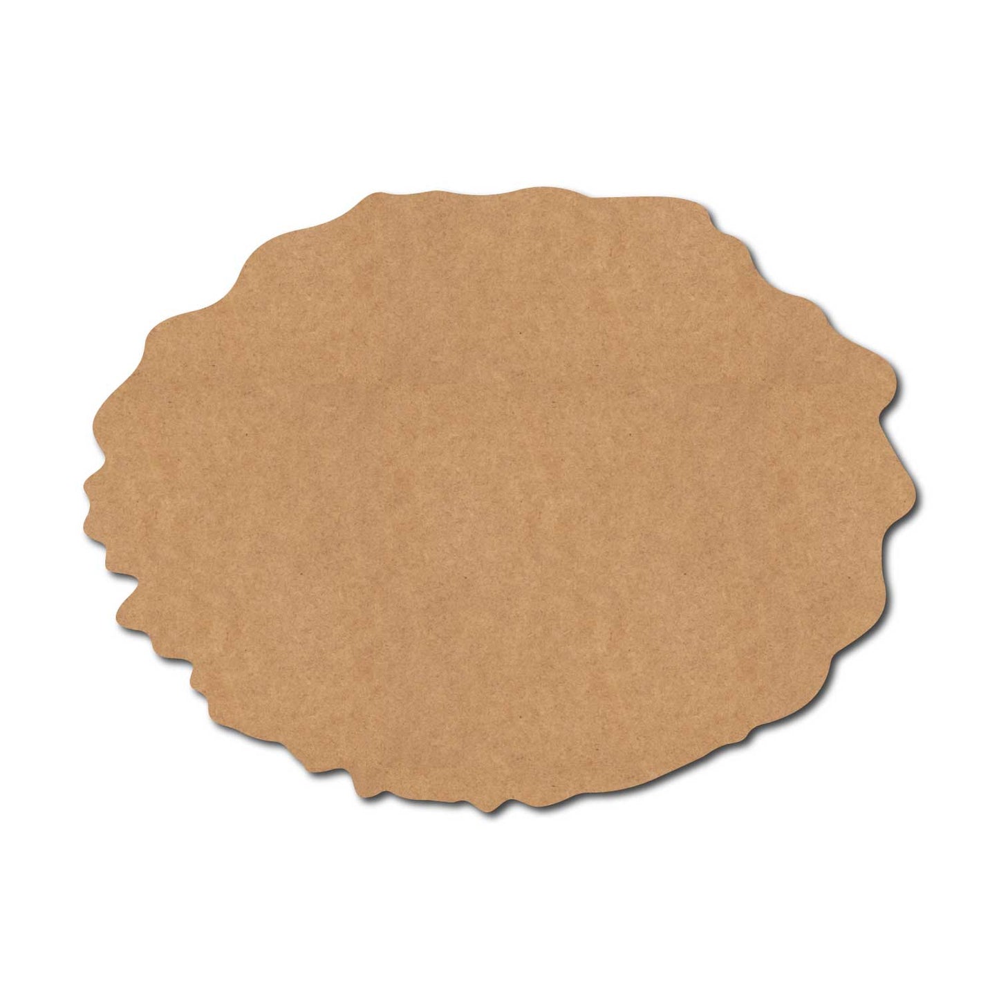Plain Wooden Shape Oval Cutout MDF Design 2