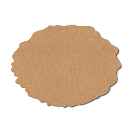 Plain Wooden Shape Oval Cutout MDF Design 2