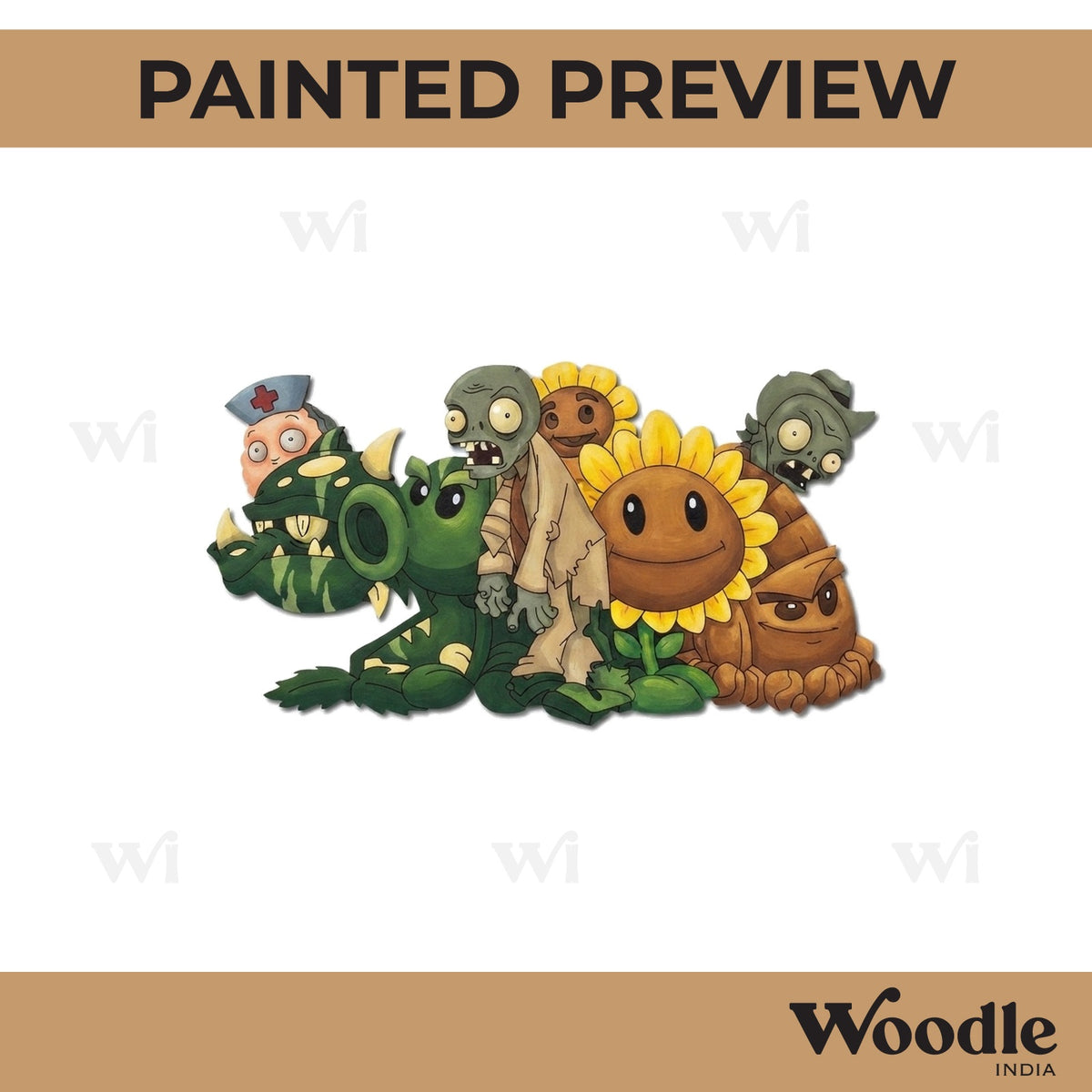 Plants vs. Zombies Pre Marked MDF Design 1