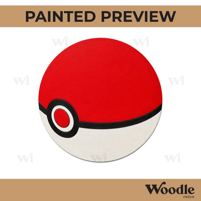 Poke Ball Pokemon Pre Marked MDF Design 1
