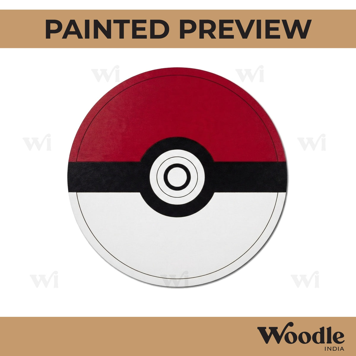 Poke Ball Pokemon Pre Marked MDF Design 3