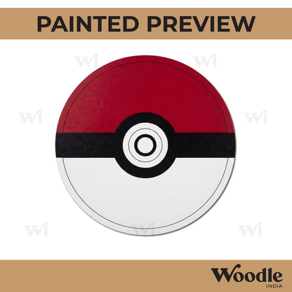 Poke Ball Pokemon Pre Marked MDF Design 3