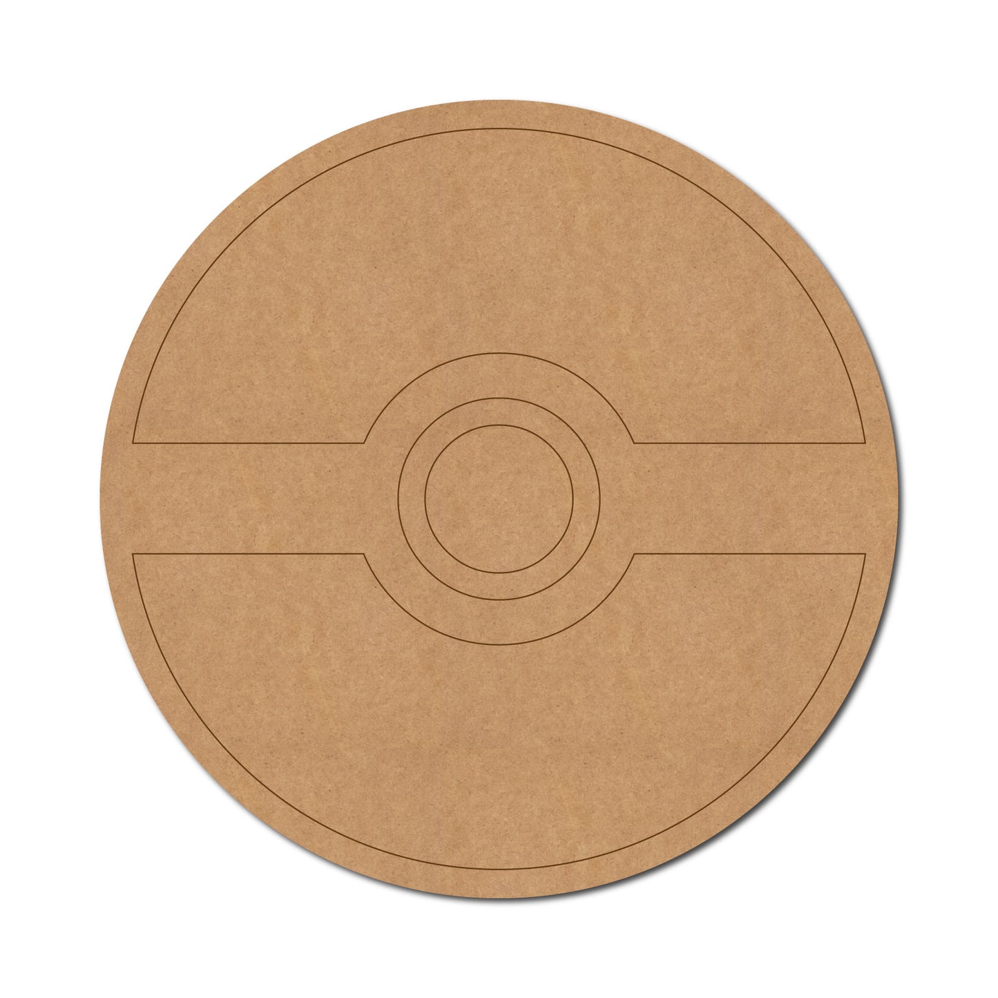 Poke Ball Pokemon Pre Marked MDF Design 3