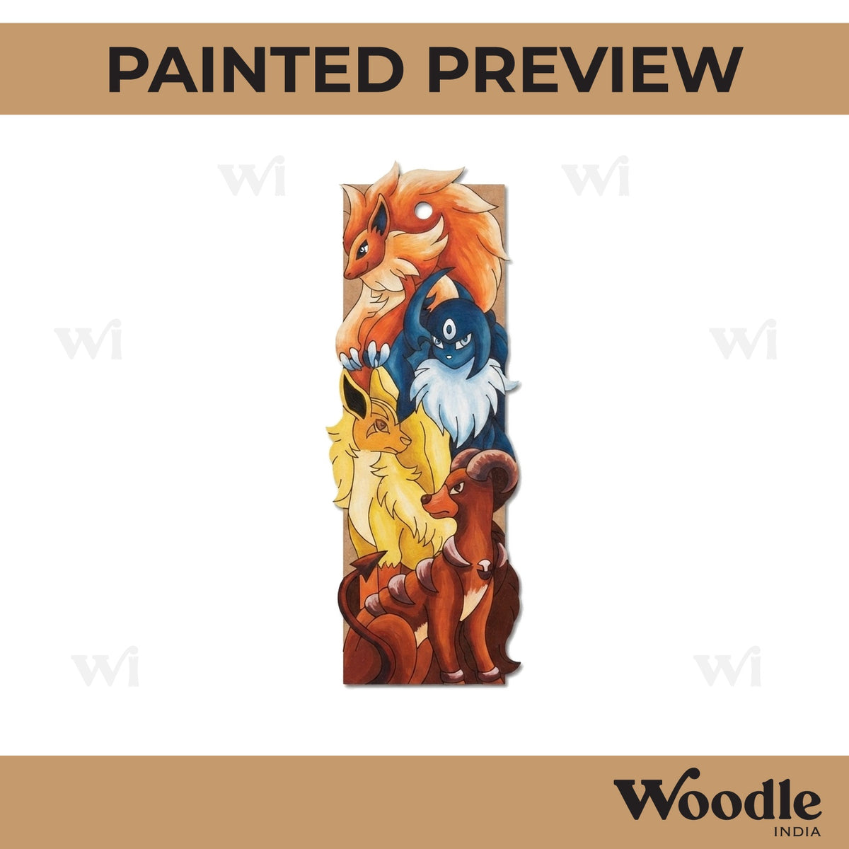 Pokemon Bookmark Pre Marked MDF Design 6