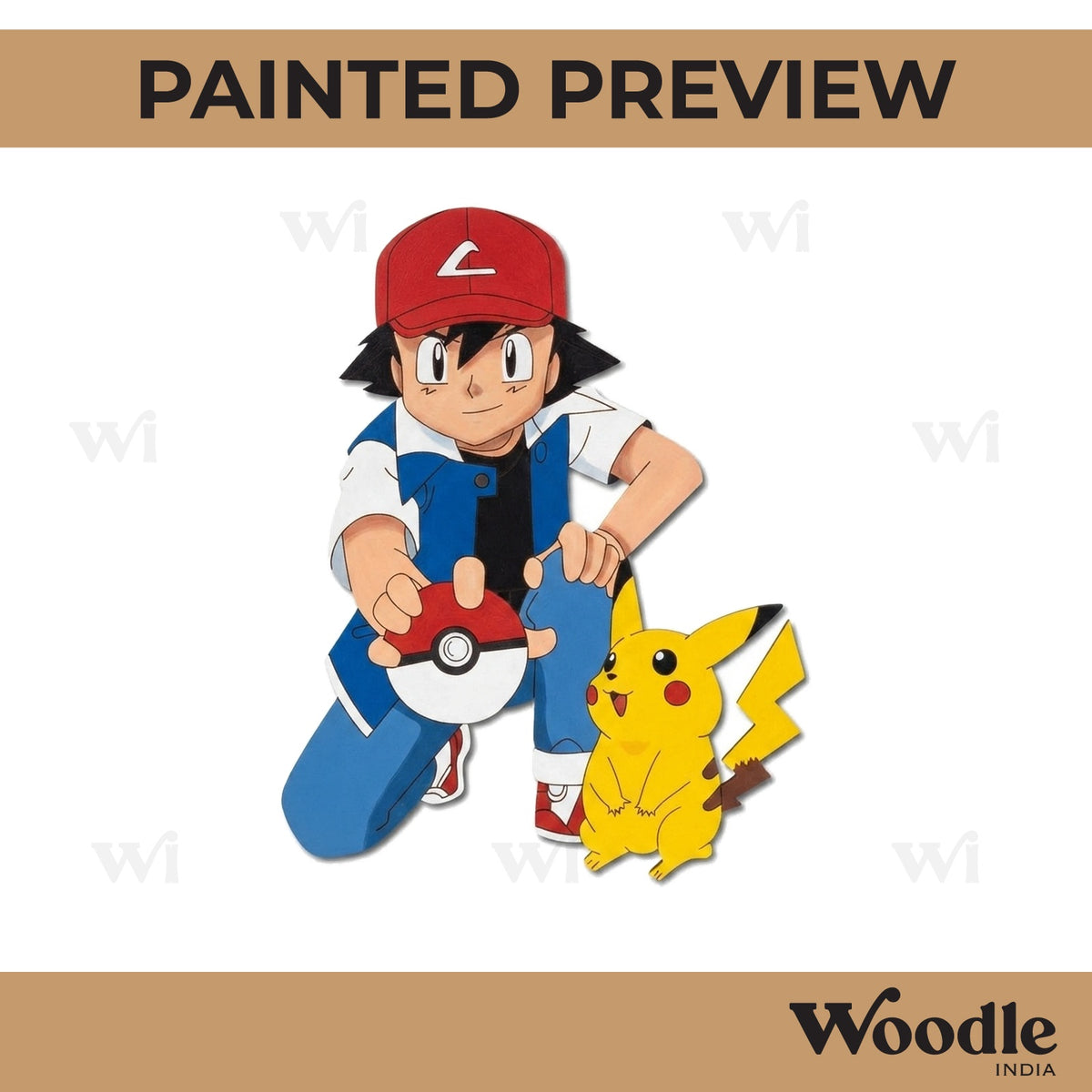 Pokemon Pikachu Pre Marked MDF Design 1