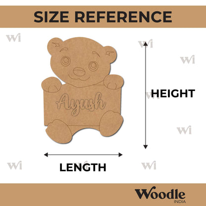 Polar Bear Nameplate Pre Marked MDF Design 1