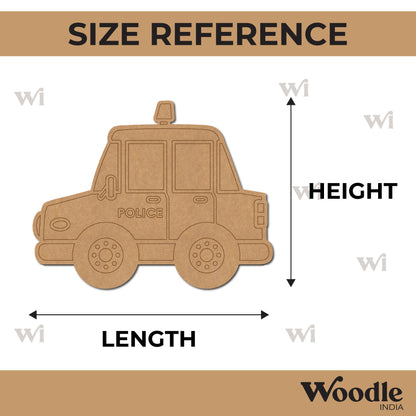 Police Car Pre Marked MDF Design 1