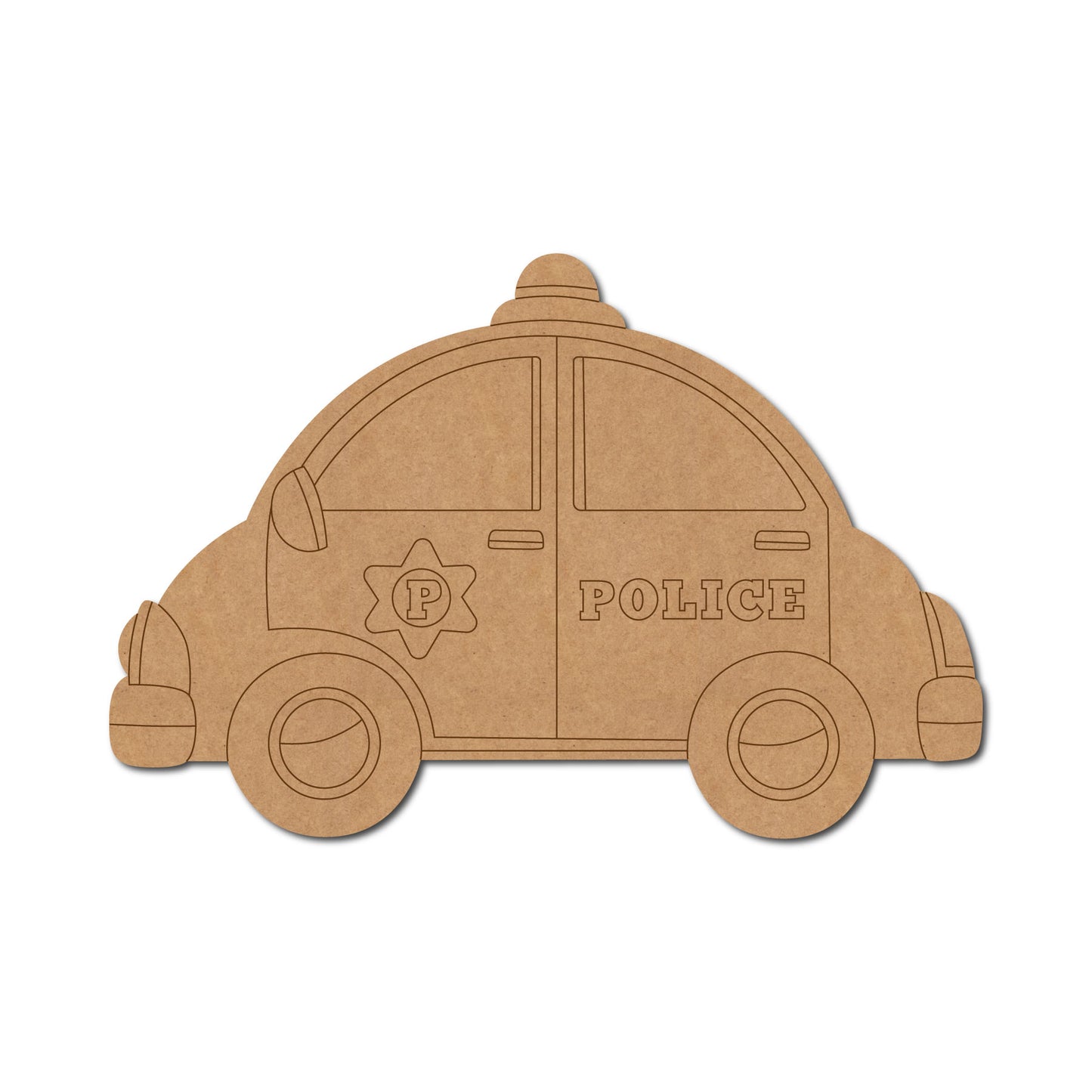 Police Car Pre Marked MDF Design 2