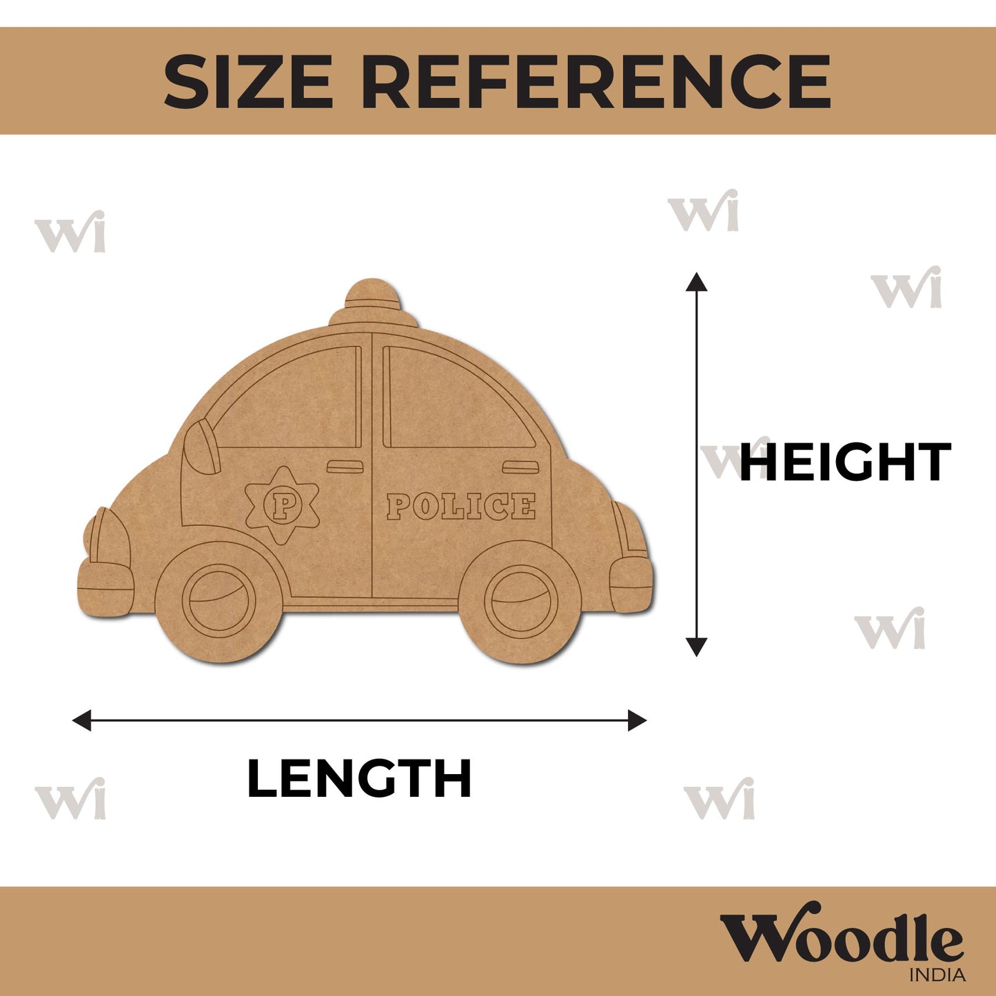 Police Car Pre Marked MDF Design 2