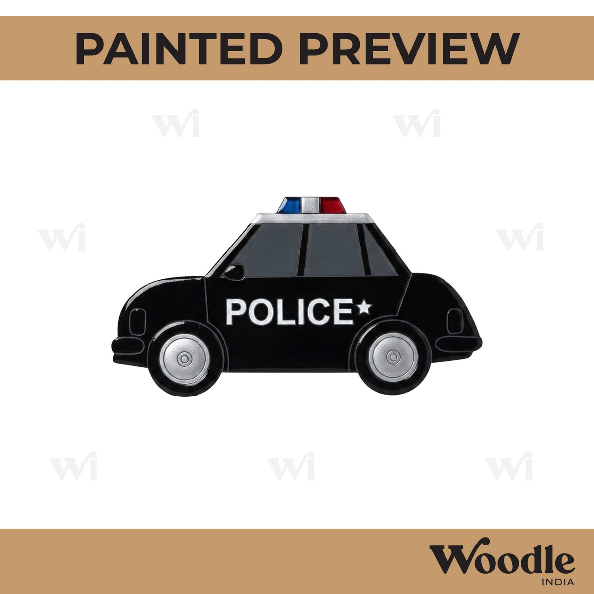 Police Car Pre Marked MDF Design 3