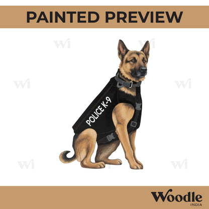 Police K-9 Dog Pre Marked MDF Design 1