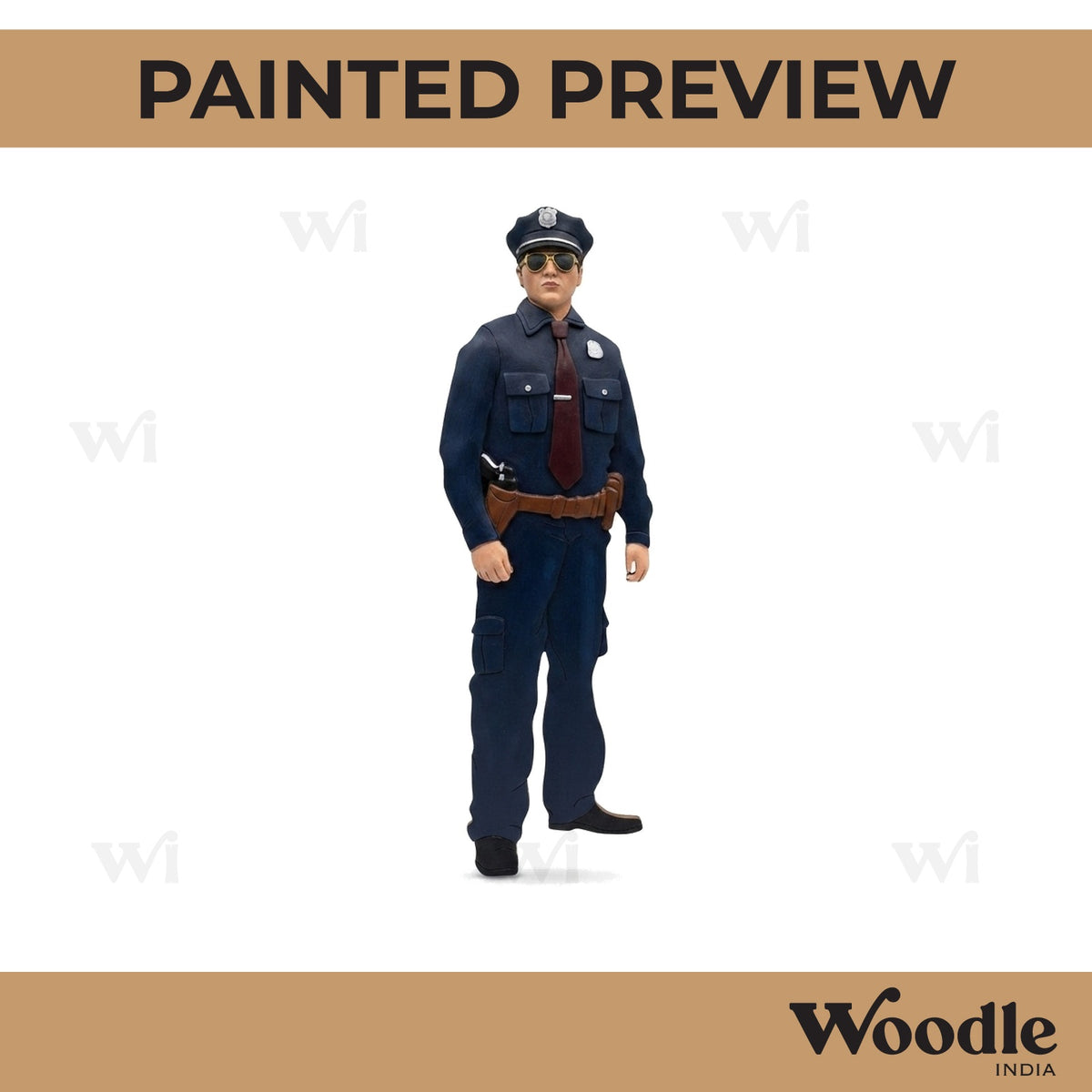 Policeman Pre Marked MDF Design 1