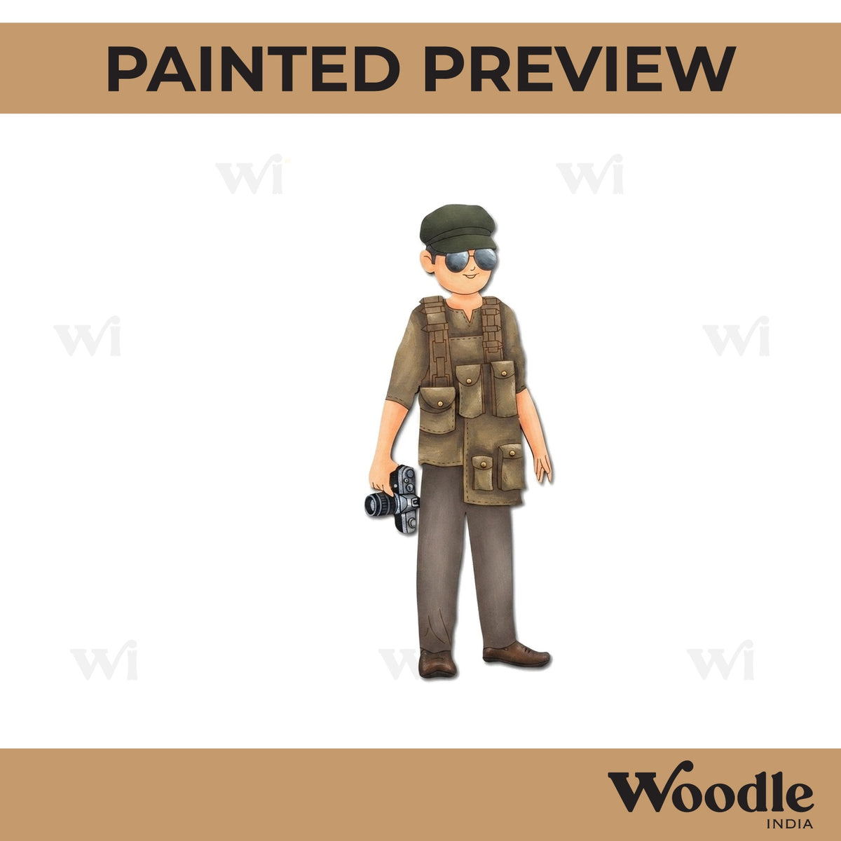 Policeman With Gun Pre Marked MDF Design 1