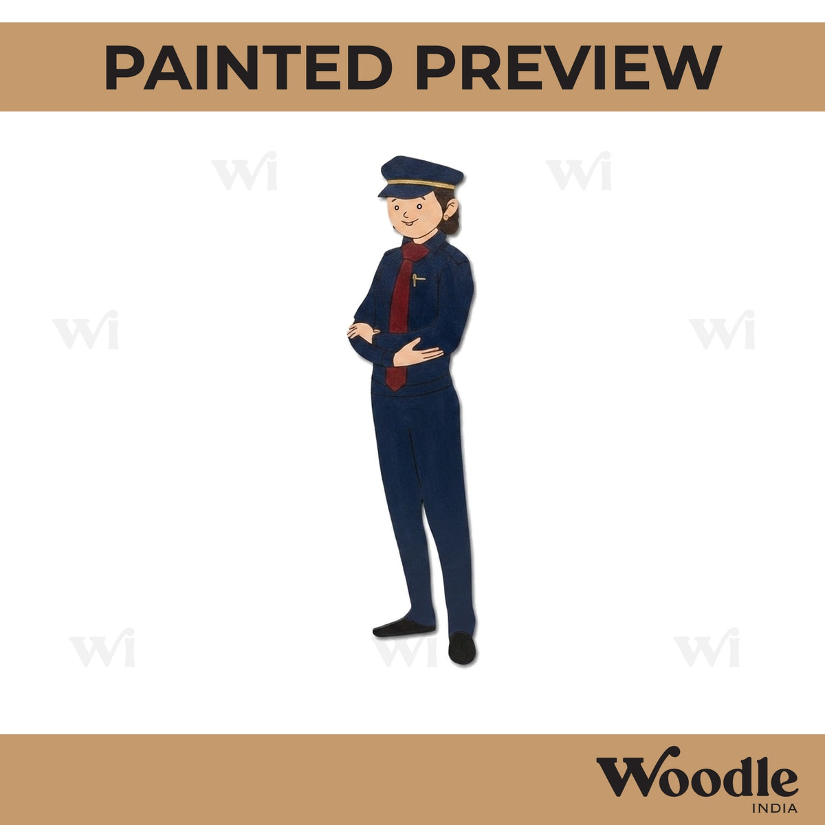 Policewoman Pre Marked MDF Design 2