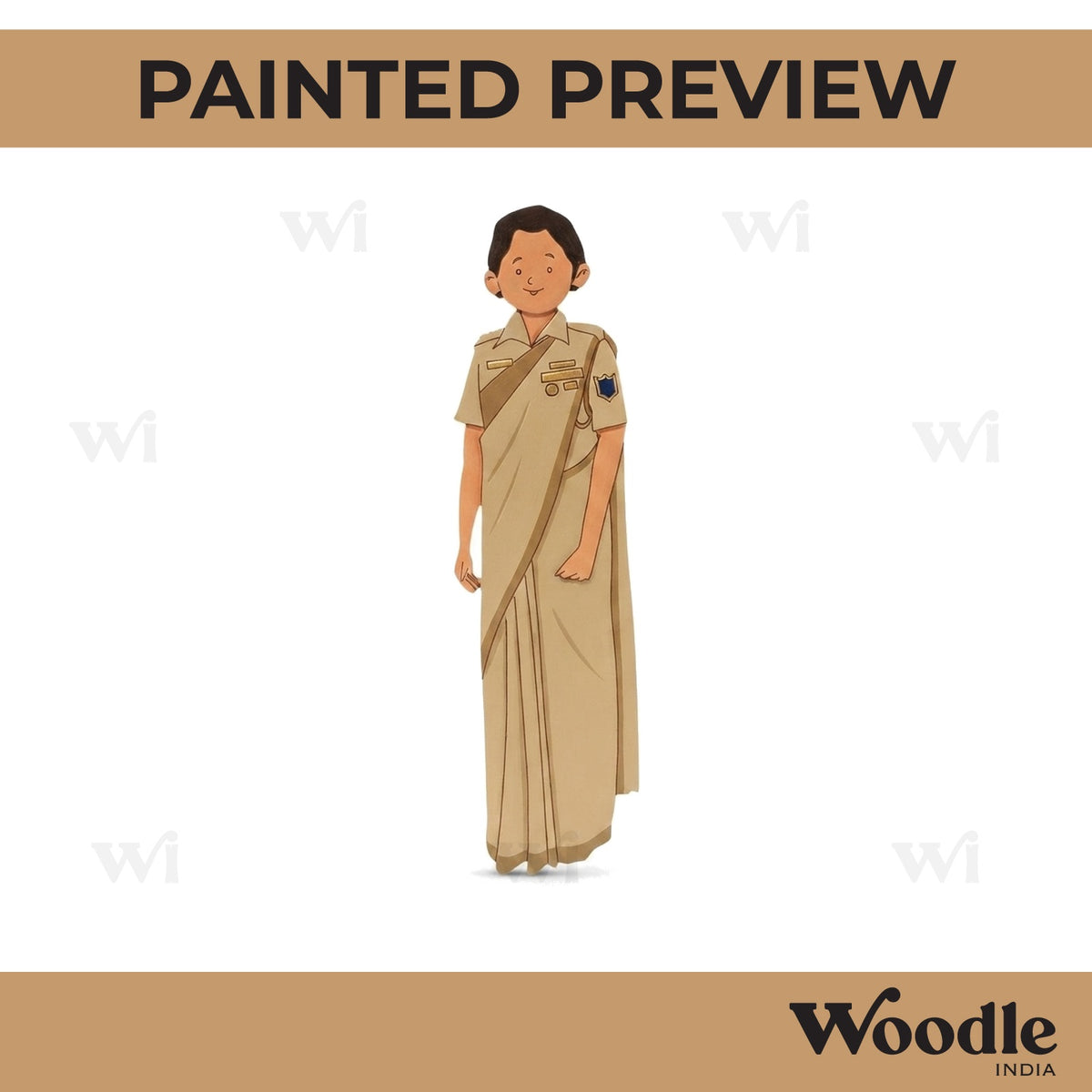 Policewoman Pre Marked MDF Design 3