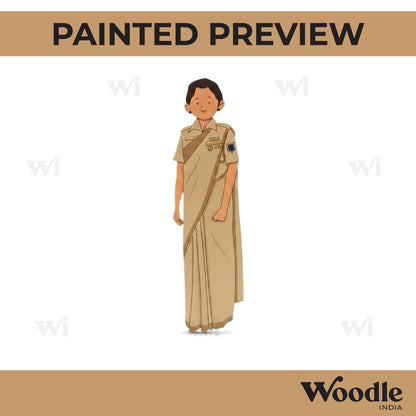 Policewoman Pre Marked MDF Design 3