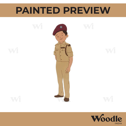 Policewoman Pre Marked MDF Design 4