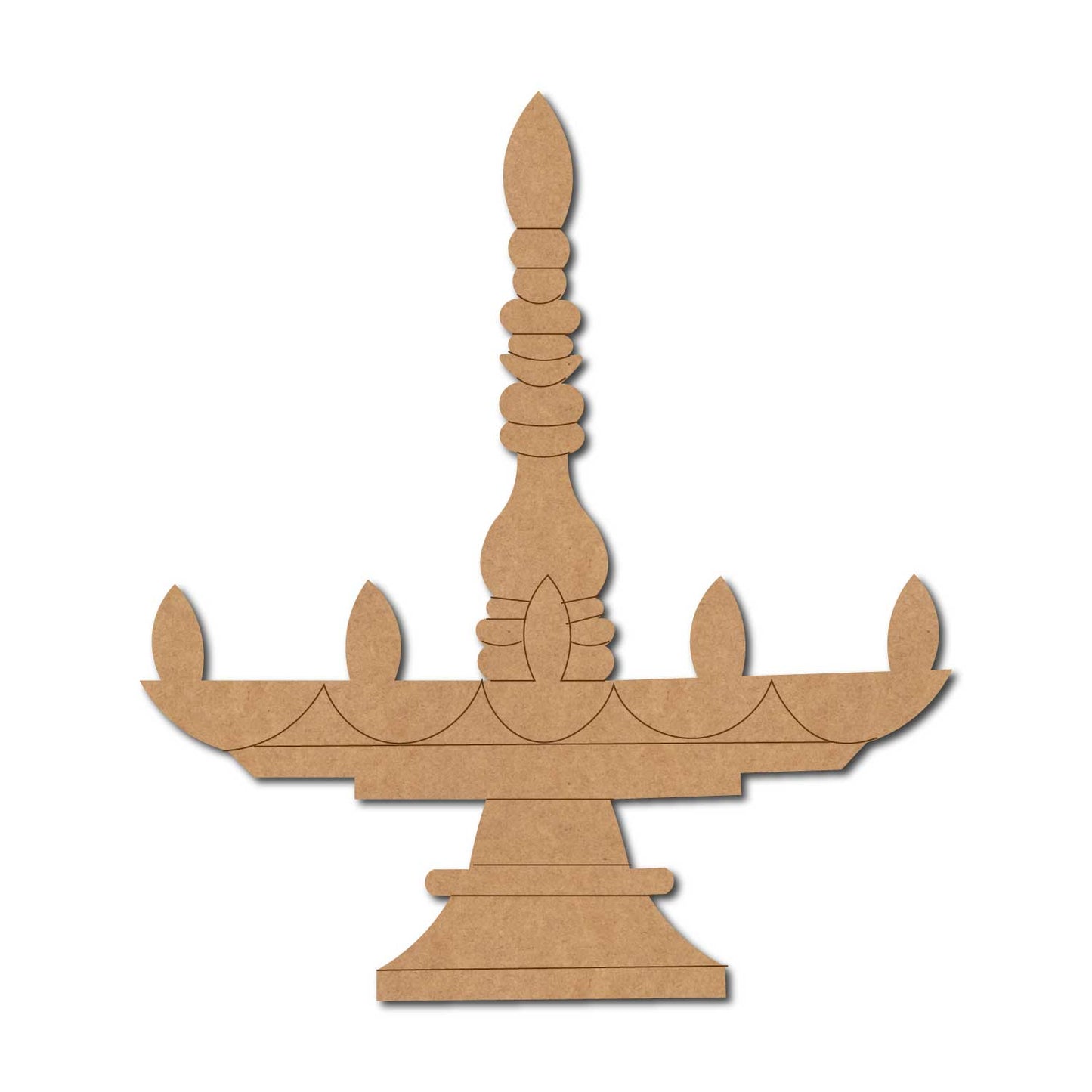 Pooja Diya Thali Pre Marked MDF Design 1