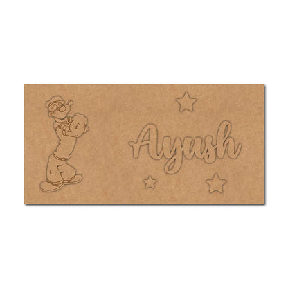 Popoye Kids Nameplate MDF Design 1