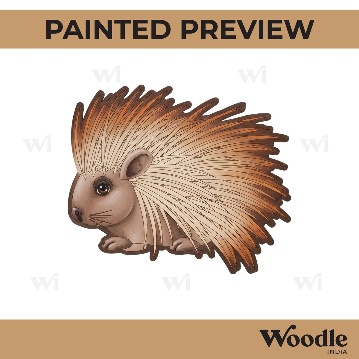 Porcupine Pre Marked MDF Design 1
